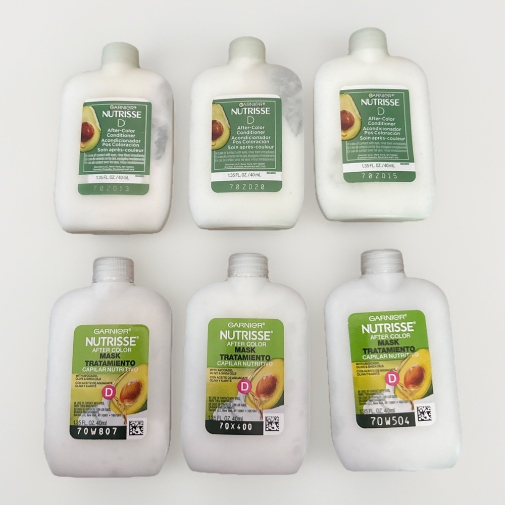 6 Garnier NUTRISSE After Color Conditioner & Mask Treatment 1.35 oz Avocado Oil